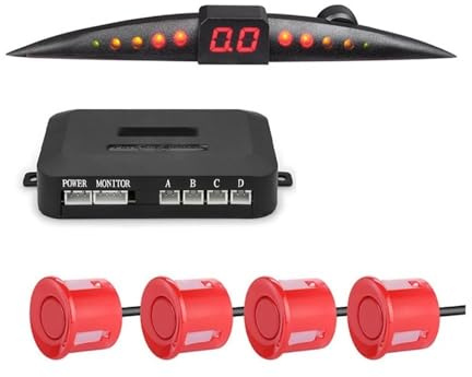 Aide stationnement PDC Kit de capteurs stationnement pour Voiture, Affichage Parktronic, bip, système Surveillance Radar recul, 4, 22mm, 12V, 7 Couleurs