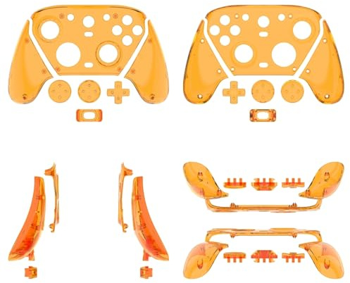 Hard PC Protective Case for GameSir G7 Pro Gaming Controller PC Version Transparent Minimalist Replacement Panel Shell Accessory (Transparent orange)