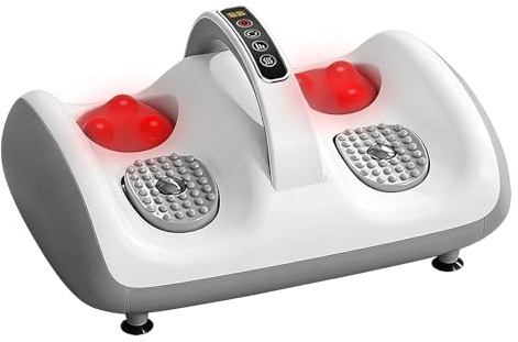 Appareil de Massage des Pieds Shiatsu Chauffant, Massage Pieds et Mollets avec Pétrissage, Masseurs Électriques des Pieds pour Soulager la Douleur, Cadeau Homme Femme