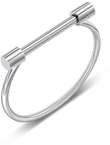 AILUOR acier inoxydable forme barre vis manille fer à cheval nouveauté mode bracelet bijoux bracelet, One Size, Acier inoxydable, N/A