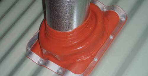 05t Rubber High Temp Roof Pipe Flashing Seal Cowl for 4 - 8 External Flue Pipe diameters