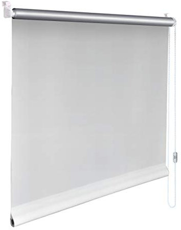 Sonnenschutz-HH® - Mini Thermo Verdunkelungsrollo Thermorollo Minirollo Rollo KLEMMFIX Seitenzugrollo Kettenzugrollo inkl. Klemmträger ohne Bohren - Außenmaß Breite 165 x 60 cm Höhe - weiß
