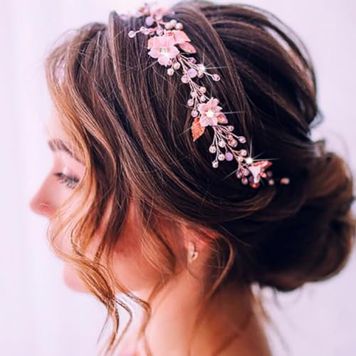 Unicra Stirnband, Haarkranz, Haarschmuck mit Perlen, Brautschmuck/Hochzeit, für Damen