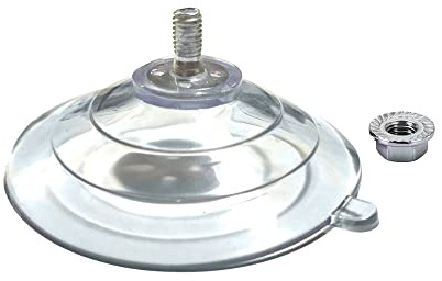 Schrittform 6 CM Durchmesser Groß Verdickt Transparentes PVC M5 Gewinde Schraube Saugnapf,Gewindelänge 1 CM Saugnapf Haken,Mit Nuss,12 PCS,(M5-D6CM)