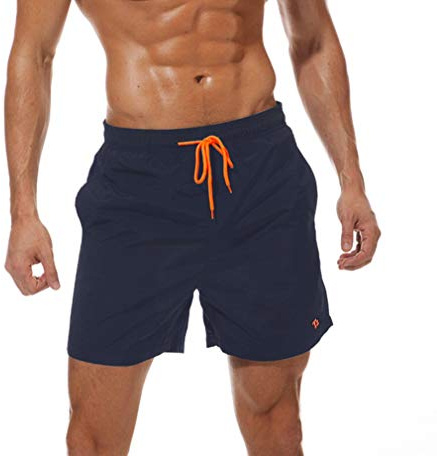 Tansozer Short de Bain Homme Maillot de Bain Homme Court Boardshort Short Plage étanche Short Séchage Rapide Shorts DE Bleu foncé XL