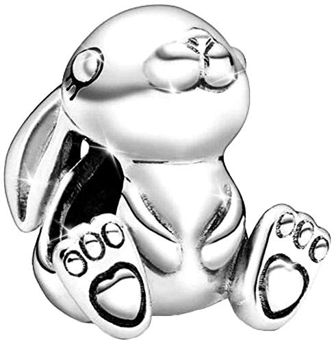 MariaFonte Charm Tiere Bulldogge Kaninchen Elefant Katze Eule Marienkäfer Biene Delfin Flamingo Bär Fuchs Eichhörnchen Kompatibel Allen Marken Anhänger Perle Silber