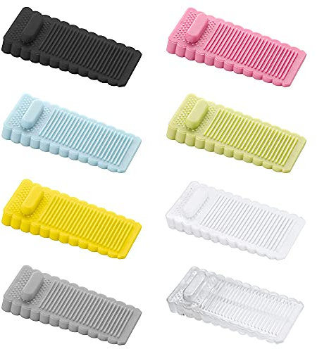 Gummi Türstopper set, 8 Stück türstopper höhenverstellbar keile türstopper boden gummi laminat keile langlebig rutschfest für Badezimmer Balkontür Kinderzimmer Terrassentür Glastür, 11.7x9.2x4.8 cm