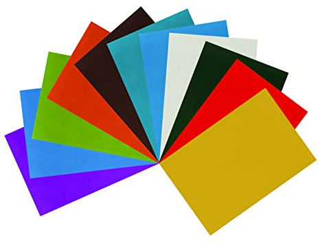 POLYMEX® Polymers - Förpackning med 11 färger | 304 mm x 609 mm | 0,025 mm - 0,500 mm - 0,001 tum - 0,020 tum tjocklek