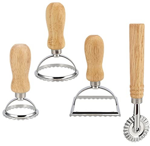ZEONHEI Lot de 4 Emporte-Pièces pour Ravioli, Emporte-Pièces pour Ravioli, Moule à Ravioli, Tampon pour Boulettes, Biscuits, Nouilles