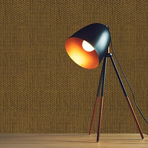 TADESSI Carta da parati Uni M1-No.1731 - Carta da parati in tessuto non tessuto, colore marrone, giallo, struttura tinta unita, per soggiorno, camera da letto, cucina