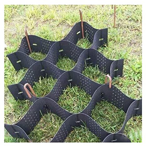 QWEASDF 5 cm/2 in HDPE-Geo-Gitter, Wabengitter Gitterplatten, Skalierbares Geo Grid, Geo-Raster für Stützmauern, Boden-Geocell-Gitter für Hangauffahrten, Garten,5 * 10m(16.4 * 32.81ft)