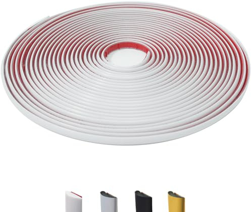 JSIWOTH 3M Moulure Adhésive Flexible – Baguette de Finition Étanche pour Mur, Carrelage, Encadrement de Fenêtre, Dosseret, Décoration Intérieure