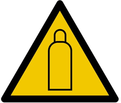 W180 - Gas Cylinder - Empty - Warning Sign and Signage - Choice of Sizes - ISO 7010