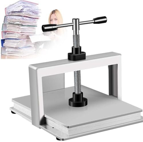 FUYAO A4/A3 Buchbindepresse, manuelle Flachpapierbindemaschine, Buchglättungsmaschine, 3306 Lbs (1500 Kg) Druck, Büro- und Schulwerkzeuge für Dokumente, Briefmarken, Banknoten