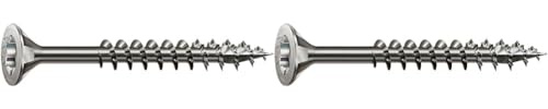 SPAX 197000350303 Universal, Senkkopf, T-STAR plus, 4CUT, MULTI-Kopf, Teilgewinde, Edelstahl rostfrei A2, 1.4567, (3,5 x 30 mm, 200 Stück) (Packung mit 2)