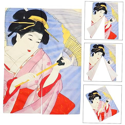 WOFASHPURET Vorhang aus Baumwolle und Leinen im japanischen Stil *cm Wohnkultur Türvorhang Fenstervorhänge Vorhang im japanischen Stil Stoffvorhang Haushalt schmücken Jalousie Abschneiden