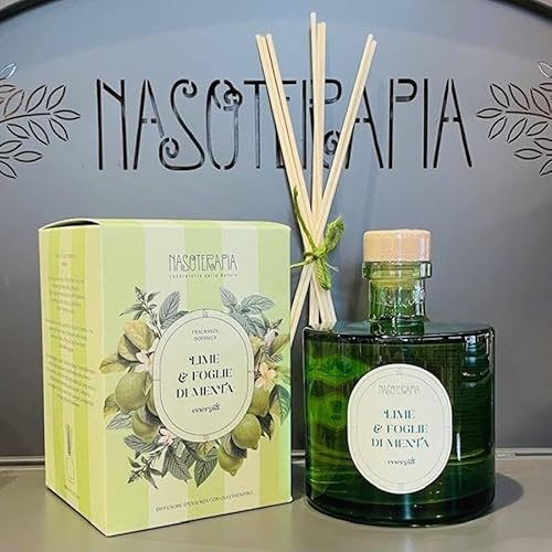 NASOTERAPIA Diffusore Bastoncini Lime e Foglie di Menta 200 ml