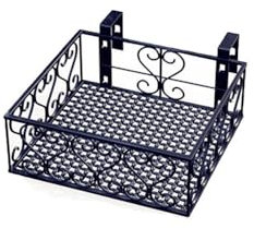 DODOBD Support Fleurs Rond Crochet Support Jardiniere Balcon Support Pot Métal Clôture Pot Plante Garde Corps Suspendu Clôture Convient pour Balcon Jardin Clôture Intérieur Et Extérieur