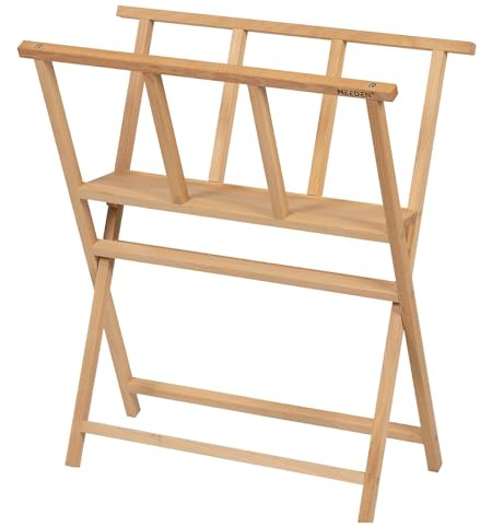 MEEDEN Folding Art Print Rack: Beechwood Art Storage Rack - Artist Storage and Display Rack for Canvas Art Prints Panels Posters Arts Gallery Shows
