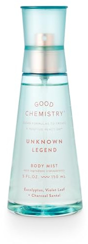 Good Chemistry Unknown Legend Body Mist 5 fl oz - Light, Woody Spray with Eucalyptus, Violet Leaf, & Charcoal Santal - Warm, Clean & Vegan