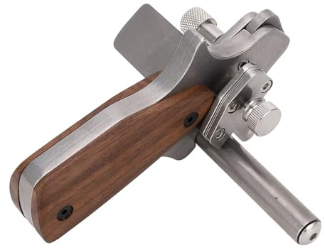 Cortador Manual de Tiras de Cuero, 10-60mm 304 Acero Inoxidable Cortador Manual de Cinturones de Cuero con Rodillo Giratorio, Escala Métrica e Imperial