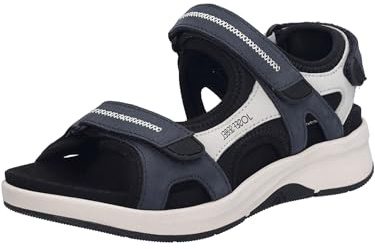 Josef Seibel damsandaletter Estelle 02, bredd G (normal), utbytbar fotbädd, Mörkblå multi, 42 EU