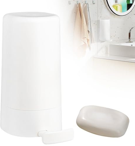 2025 Neu Seifenschale, Premium Seifen Zester Reibe, Seifenschale Wandmontage Ohne Bohren und Wasserdicht, Mahlen Von Seifenbox, Seifenhalter für Badewanne, Küche, Dusche (Weiß)