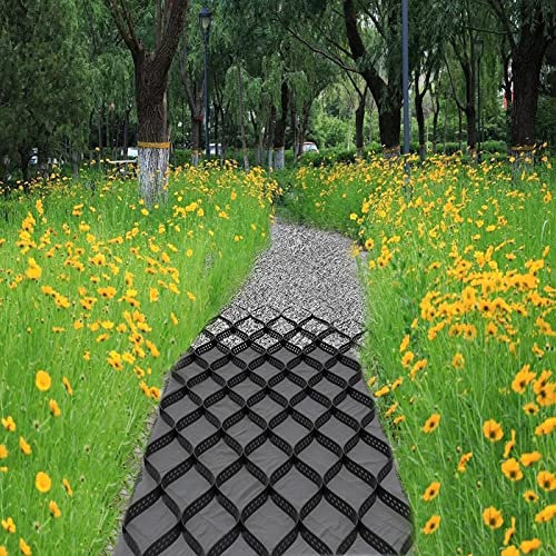 Gartenwege, Gitter, robuster Polyethylen-Kies, Stabilisator für Unterbauarbeiten (5 m x 5 m)