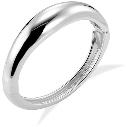 Silber Armreif Cuff Armband für Damen Frauen Irregulär Silber 925 Armreif