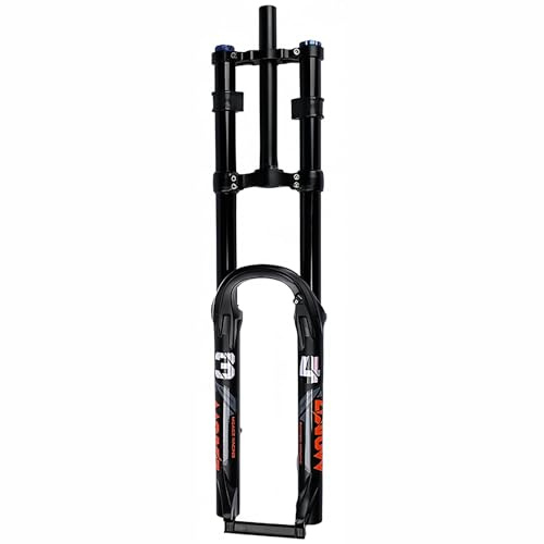 DH Downhill Mountain Bike Suspension Fork 26 27.5 Inch Travel 160/180/200Mm MTB Air Fork Rebound Adjust Double Shoulder Bicycle Front Fork Thru Axle 9X100mm 180MM,26in