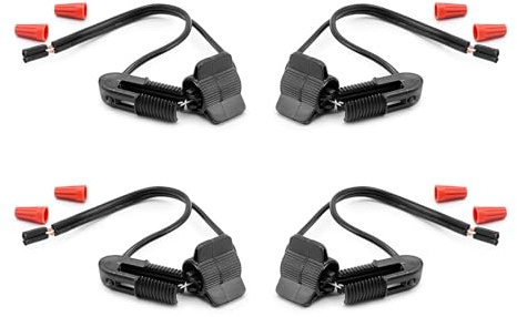 LL LIGHTING LIVING Low Voltage Cable Connector 4PK Landscape Lighting Fast Lock Twist 12-18 Gauge Wire Connectors for Outdoor Lighting Spotlights Floodlight Pathway Lights