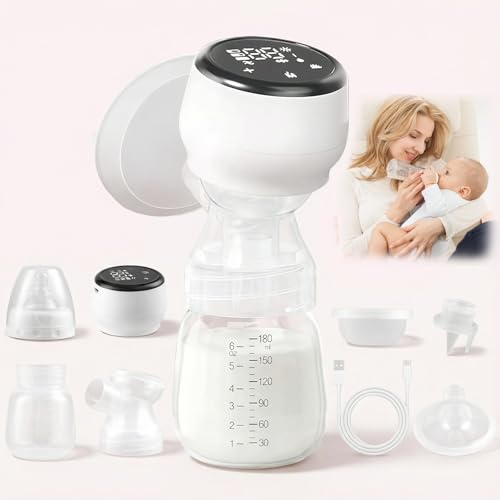 ExKeen Sacaleches Eléctrico, Extractor de Leche Portátil con 4 Modos y 15 Niveles, Silicono Suave Sin Dolor, BPA Free, Ultrasilencioso, Pantalla Táctil LED para Casa y Viaje
