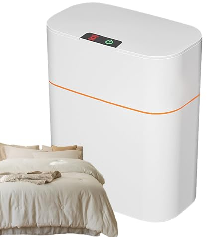 Chdnhe Papelera para baño, Bote de basura con sensor de movimiento para baño | Papelera inteligente con tapa - Contenedor de basura inteligente, contenedor para cocinas y oficinas