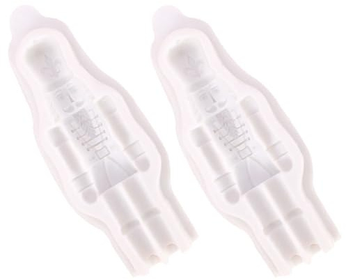 DIYEAH Stampi in Silicone per Schiaccianoci 2 Pezzi per Biscotti e Dolci Natalizi Decorazioni Fondente e Cioccolato Flessibili e Sicuri per Alimenti per Cottura e Fai da Te