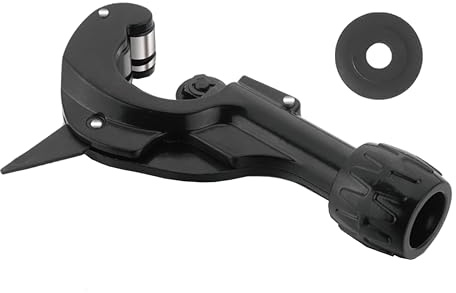 Wostore Tubing Cutter 1/8-1-3/8, Extra Blade & Reamer for Copper PVC | Cuts 1/8-1-3/8 copper, PVC & thin stainless tube. Extra blade & reamer included. Compact tool for HVAC, plumbing & DIY.