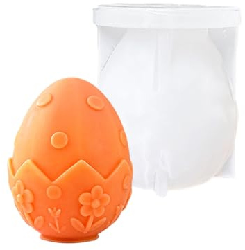 Stampi in silicone a forma di uova di fiore per colata in resina per creare sapone, cioccolato, decorazione pasquale a forma di uova