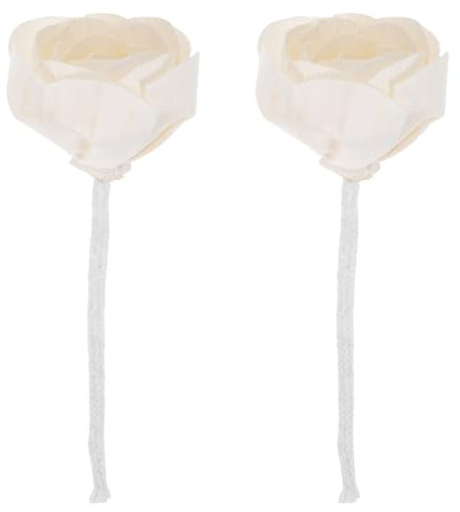 SOPOTUTU Diffusore di Fragranza Floreale con 2 Pezzi Fiori di Sola e Stoppino in Cotone, Facile da Manutenere, per Scrivania e Festa