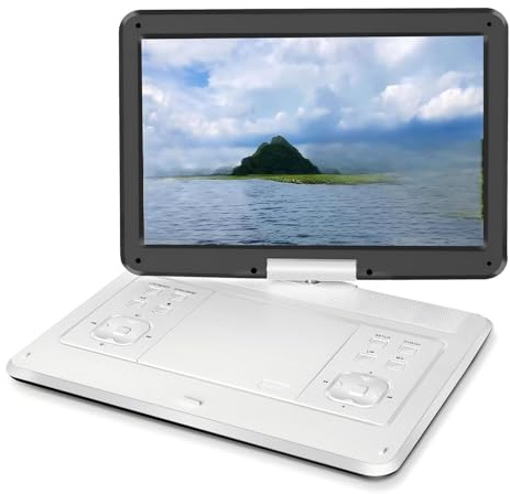 Lettore DVD portatile, Schermo ruotabile HD Lettore CD DVD da 14,1 pollici Gioco super sottile Batteria incorporata Macchina video portatile alta risoluzione