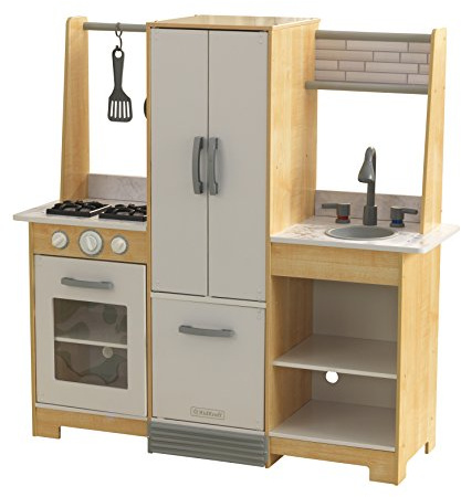 KidKraft Cuisine Enfant en Bois Modern-Day, Dinette Incluant Accessoires, Ustensiles, Jeu d'imitation, Jouet Enfant dès 3 Ans, 53423