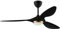 reiga 132cm Black Gold Smart Ceiling Fan with Dimmable LED Light App Remote Control, Modern 3 Blades, Silent Reversible DC Motor Fans for Living Room, Bedroom, Patio