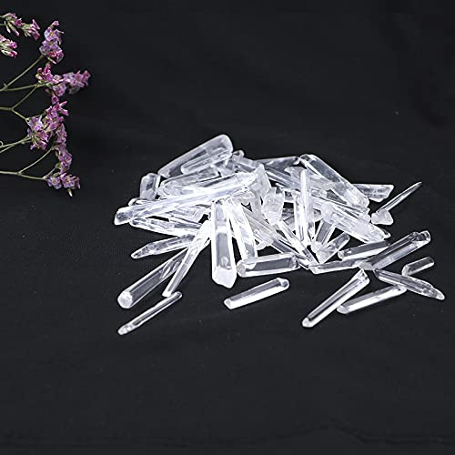 Cristal de roca 100% natural de cuarzo, cristales crudos, varita de cristal, piedra de cuarzo, piedra mineral de roca, cuarzo de cristal de roca, 100 g