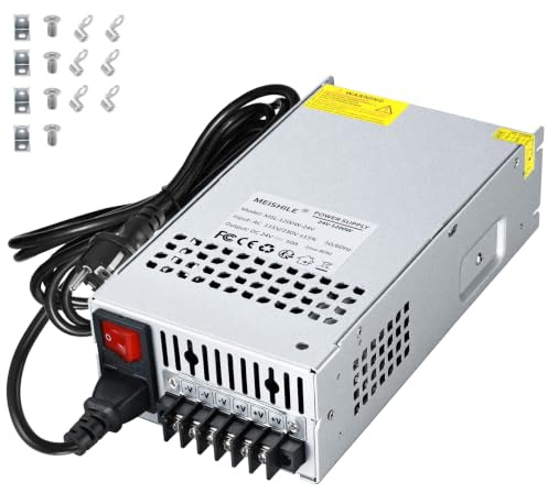 MEISHILE 24V 50A 1200W Fuente de Alimentación Adaptador CA a CC Transformador Convertidor para LED Luz de barra Luces, Amplificador, Altavoz, Máquina, 230V 220V a 24Volt 10A 20A 25A 30A 40A