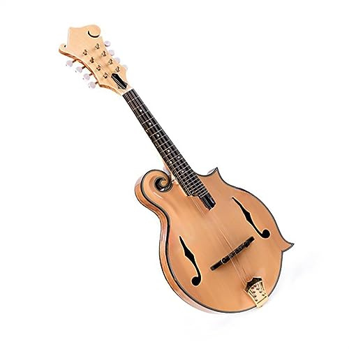 All Solid Wood Glossy F-Style 8 Strings Mandolin Solid Spruce Top Ebony Fingerboard