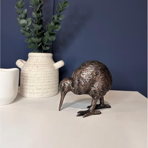 13cm Bird Cellar Resin Salt Pot Aged Copper Finish Kitchen Handmade Pot