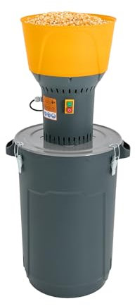 Mulino elettrico per cereali con motore a nucleo in rame e capacità 60 l, per uso domestico e commerciale, 220 V, con 5 setacci – arancione