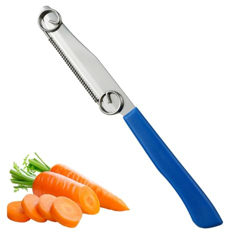 Schnell Schneide Messer, 3-in-1 Gemüseschneider Multifunktions-Obstmesser mit Verstellbarer Feder Obst Gemüseschäler Edelstahl Kartoffelschäler Kartoffelschneider für Gurke Karotte Kartoffel (1pc)