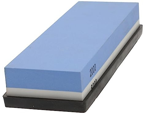 ORFOFE Pietra Affilatrice Doppia Faccia Corundum Bianco e Blu Utensile Per Affilare e Strumenti Da Cucina Perfetta Per Casa e Ristoranti Prestazioni Di Affilatura Eccellenti