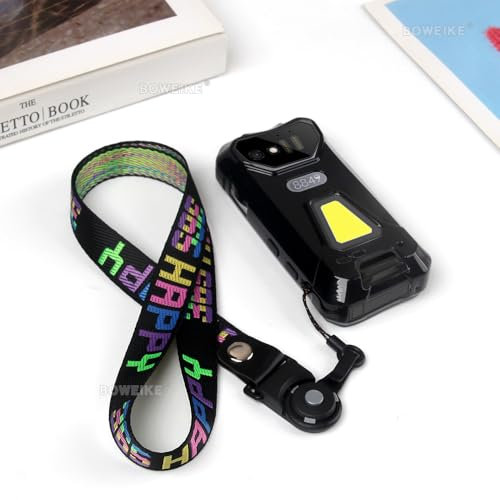 Anybird GEL TPU Silicone Case with Lanyard Cover Case For Doro 1380/1381 / 1382 2.4 Protective Skin Bumper Shell (Black)