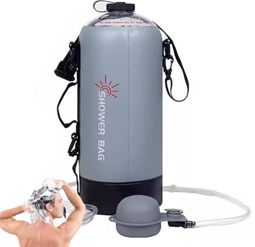 Smileshiney Portable Shower Bag - Portable Shower with Pump,Foldable Solar Camping Shower with Hose, Portable Shower Bag for Camping