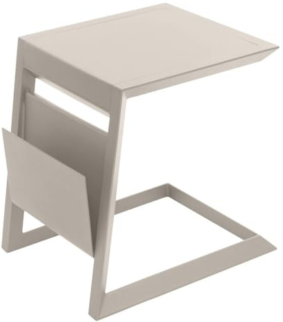Hespéride - Quadratischer gartenbeistelltisch Allure lehm 55 x 45 x 55cm aus Aluminium